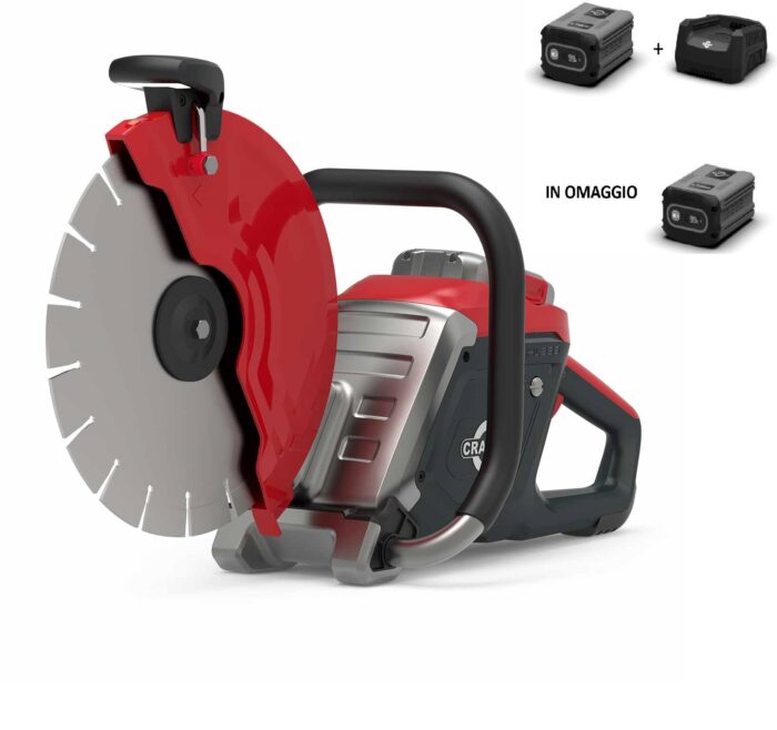 Troncatrice professionale inclusa lama ferro pietra e cemento 300mm 82PC300 CRAMER con batteria 8 Ah e caricabatteria in omaggio la seconda batteria