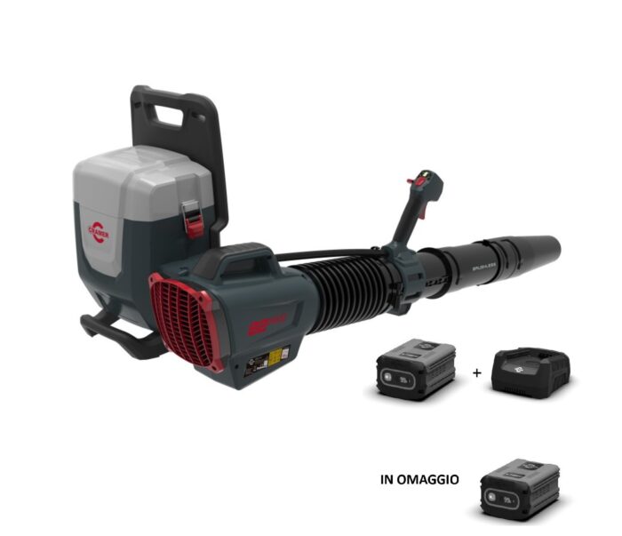 Soffiatore a spalla 2slot 82v CRAMER 82B1300 con batteria e caricabatteria in omaggio la seconda batteria