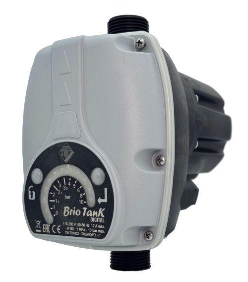 Pressostato BRIOTANK DIGITAL Cablaggio 3x1 mmq H05 R-NF con spina e spezzone