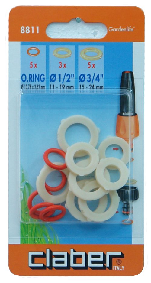 Set O.RING CLICK per racc. plastica CLABER 8811