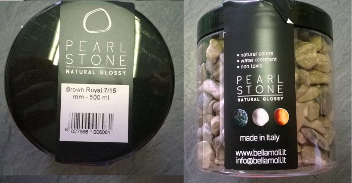 Pietre decorative-granulati in Barattolo da 500g colore BROWN ROYAL spessore 7/15mm