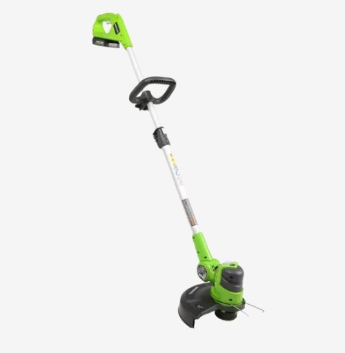 Bordatore telescopio 48V DVT Greenworks G48LT30 con batteria 4/8 Ah e caricabatteria