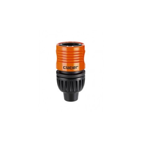 Ricambio Raccordo completo con Aquastop x tubo spiral. orange Claber R1290002